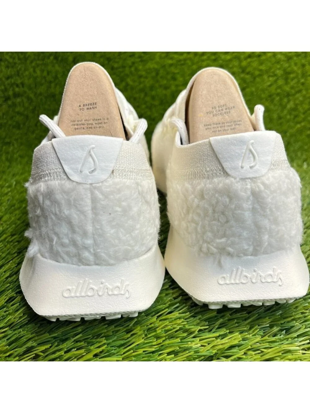 Allbirds Wool Dasher 2 Fluffs Mens Size 10 Natural White Running Shoes Sneakers